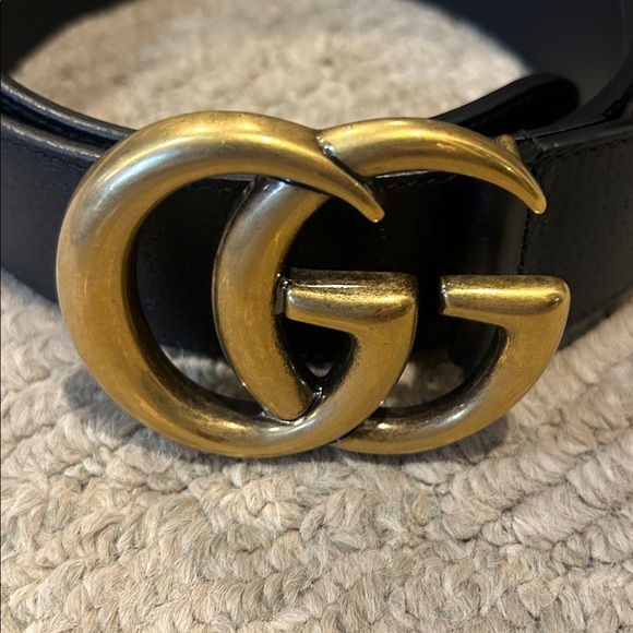 Gucci Black Leather Belt/Authentic - Picture 3 of 10